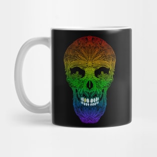 Sugar Skull Day of the Dead Art version #3 Rainbow Mug